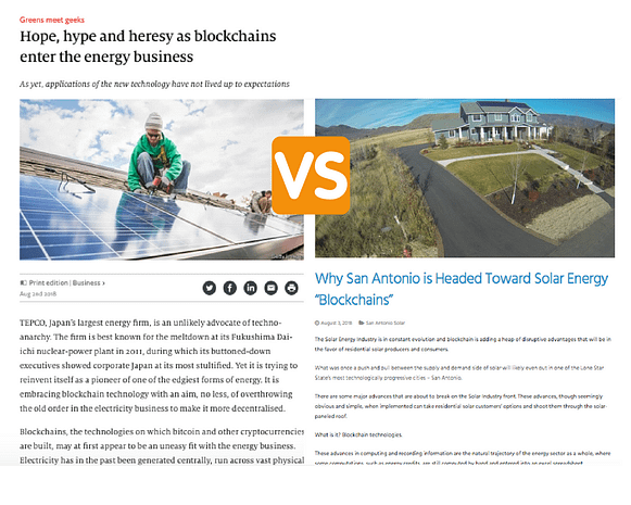The Economist (left image) vs. A.R Marketing House (right image)