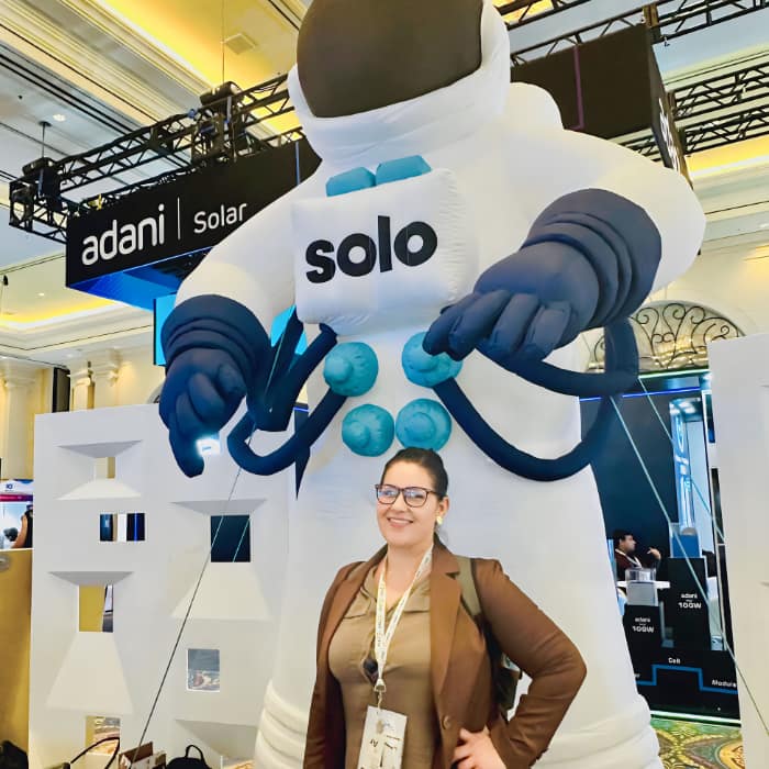 Solo Mascot Kevin RE+ 2023 | A.R. Environmental Content Marketing House
