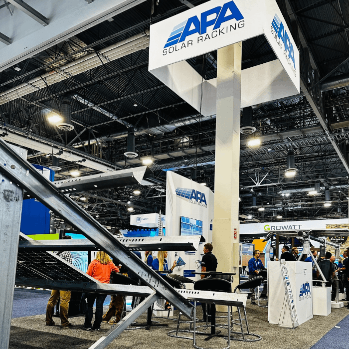 APA Solar Racking RE+ 2023 Las Vegas | A.R. Environmental Content Marketing House