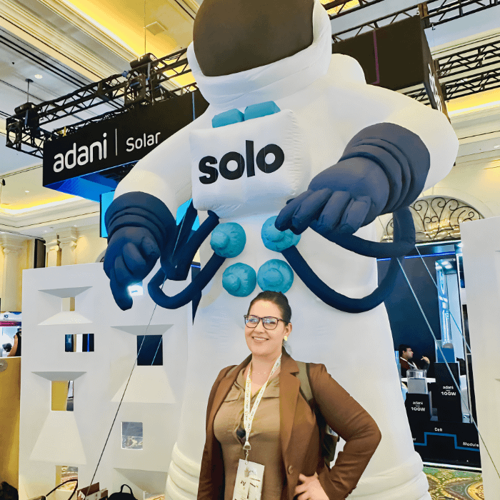 Solo Mascot Kevin RE+ 2023 | A.R. Environmental Content Marketing House